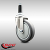 Service Caster 5 Inch 316SS Thermoplastic Rubber Wheel Swivel 1 Inch Expanding Stem Caster SCC-SS316EX20S514-TPRB-1